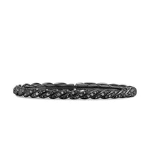 Load image into Gallery viewer, Sculpted Cable Flex Bracelet in 18K White Gold with Black Rhodium and Black Diamonds, 5mm
