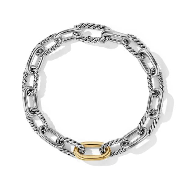 DY Madison Chain Bracelet in Sterling Silver with 18K Yellow Gold, 8.5mm