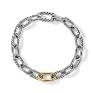 DY Madison Chain Bracelet in Sterling Silver with 18K Yellow Gold, 8.5mm