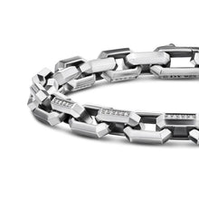 Load image into Gallery viewer, Streamline Heirloom Chain Link Bracelet in Sterling Silver with Diamonds, 7.5mm
