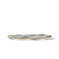 Petite Infinity Bracelet in Sterling Silver with 14K Yellow Gold, 4.4mm
