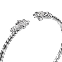 Load image into Gallery viewer, Starburst Cable Bracelet in Sterling Silver with Diamonds, 3.5mm
