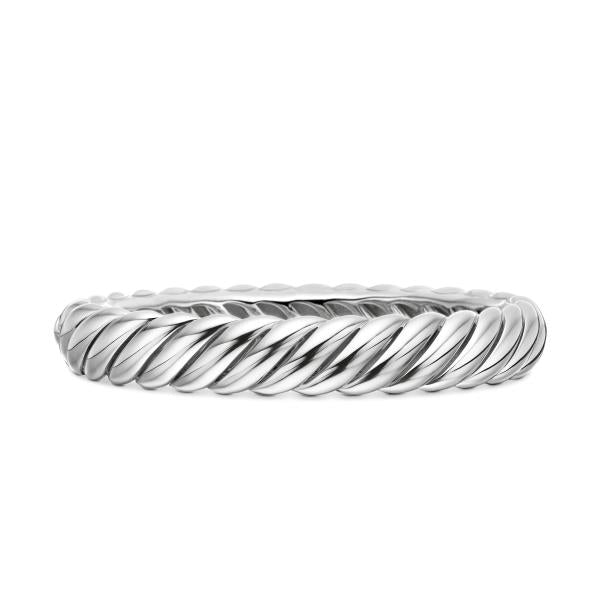 Sculpted Cable Bracelet in Sterling Silver, 10mm