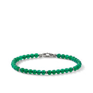 Bijoux Spiritual Beads Bracelet in Sterling Silver with Green Onyx