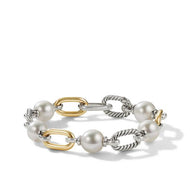 DY Madison Pearl Chain Bracelet in Sterling Silver with 18K Yellow Gold