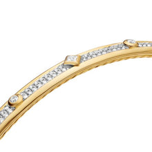 Load image into Gallery viewer, Modern Renaissance Bangle Bracelet in 18K Yellow Gold with Full Pave Diamonds, 4.5mm
