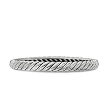 Load image into Gallery viewer, Sculpted Cable Bangle Bracelet in Sterling Silver, 7mm
