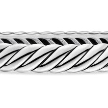 Load image into Gallery viewer, Sculpted Cable Bangle Bracelet in Sterling Silver, 7mm
