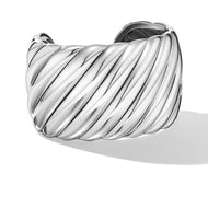 Sculpted Cable Cuff Bracelet in Sterling Silver