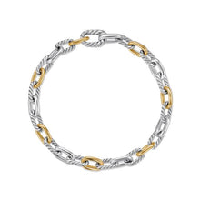 Load image into Gallery viewer, DY Madison Chain Bracelet in Sterling Silver with 18K Yellow Gold, 5.5mm
