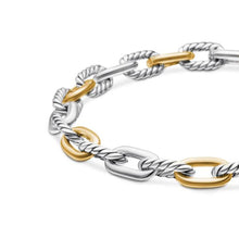 Load image into Gallery viewer, DY Madison Chain Bracelet in Sterling Silver with 18K Yellow Gold, 5.5mm
