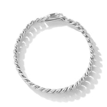 Load image into Gallery viewer, Curb Chain Bracelet in Sterling Silver with Pave Diamonds
