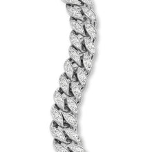 Load image into Gallery viewer, Curb Chain Bracelet in Sterling Silver with Diamonds
