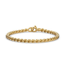 Load image into Gallery viewer, Sculpted Cable Chain Bracelet in 18K Yellow Gold, 3.7mm
