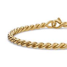Load image into Gallery viewer, Sculpted Cable Chain Bracelet in 18K Yellow Gold, 3.7mm
