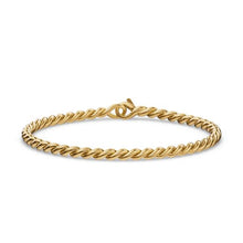 Load image into Gallery viewer, Sculpted Cable Chain Bracelet in 18K Yellow Gold, 3.7mm
