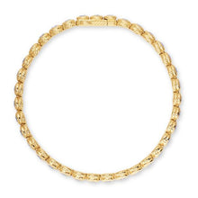 Load image into Gallery viewer, Bezel Set Tennis Bracelet in 18K Yellow Gold with Tanzanite, 4.7mm
