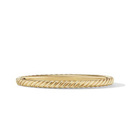 Sculpted Cable Bangle Bracelet in 18K Yellow Gold