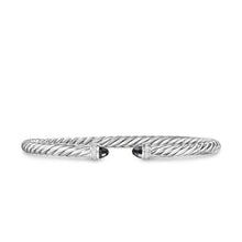 Load image into Gallery viewer, Cablespira Flex Bracelet in Sterling Silver with Black Onyx and Diamonds, 4mm
