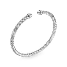Load image into Gallery viewer, Cablespira Flex Bracelet in Sterling Silver with Diamonds, 4mm
