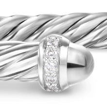 Load image into Gallery viewer, Cablespira Flex Bracelet in Sterling Silver with Diamonds, 4mm
