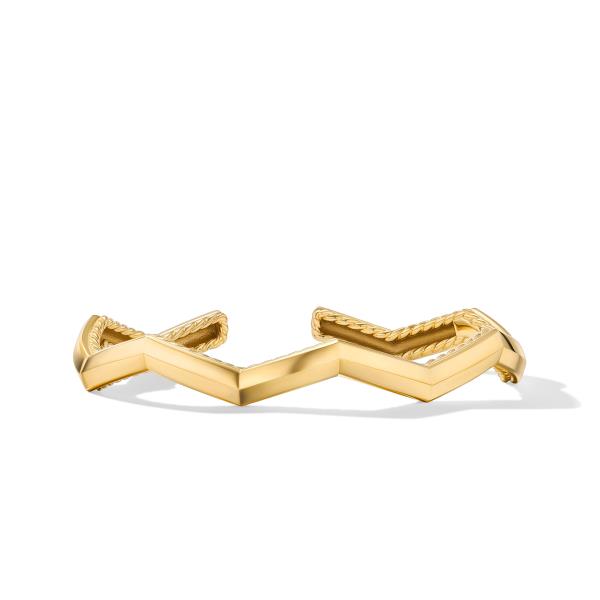 Zig Zag Stax Cuff Bracelet in 18K Yellow Gold, 5mm