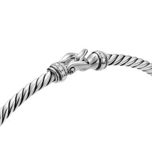 Load image into Gallery viewer, Micro Cable Flex Buckle Bracelet in Sterling Silver with Diamonds, 2.6mm
