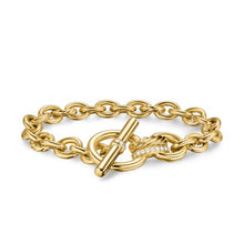 Load image into Gallery viewer, DY Mercer Toggle Chain Bracelet in 18K Yellow Gold with Diamonds, 8mm
