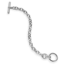 Load image into Gallery viewer, DY Mercer Toggle Chain Bracelet in Sterling Silver with Diamonds, 8mm
