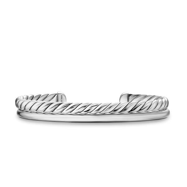 DY Mercer Two Row Cuff Bracelet in Sterling Silver, 8mm