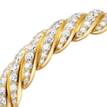 Load image into Gallery viewer, Sculpted Cable Flex Bracelet in 18K Yellow Gold with Diamonds, 11mm
