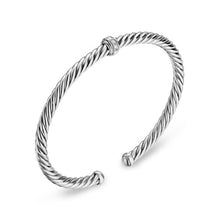 Load image into Gallery viewer, Cable Flex Station Bracelet in Sterling Silver with Diamonds, 4mm
