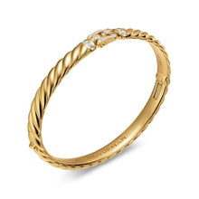 Load image into Gallery viewer, Sculpted Cable Buckle Bracelet in 18K Yellow Gold with Diamonds, 6mm
