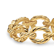 Load image into Gallery viewer, Sculpted Cable Oval Link Bracelet in 18K Yellow Gold, 18mm
