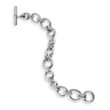 Load image into Gallery viewer, DY Mercer Chain Bracelet in Sterling Silver with Diamonds, 8mm
