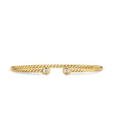 Load image into Gallery viewer, Petite Modern Renaissance Cablespira Bracelet in 18K Yellow Gold with Diamonds, 2.6mm
