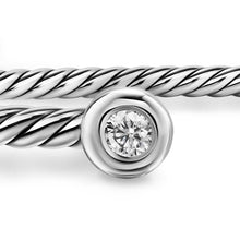 Load image into Gallery viewer, Micro Cable Flex Round Bracelet in Sterling Silver with Diamonds, 2.6mm
