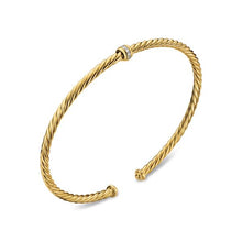 Load image into Gallery viewer, Micro Cablespira Flex Center Station Bracelet in 18K Yellow Gold, 2.6mm
