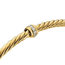 Load image into Gallery viewer, Micro Cablespira Flex Center Station Bracelet in 18K Yellow Gold, 2.6mm
