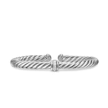 Load image into Gallery viewer, Cable Flex  Center Station Bracelet in Sterling Silver with Diamonds, 6mm
