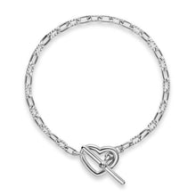 Load image into Gallery viewer, DY Madison Heart Toggle Chain Bracelet in Sterling Silver, 3mm
