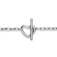 Load image into Gallery viewer, DY Madison Heart Toggle Chain Bracelet in Sterling Silver, 3mm
