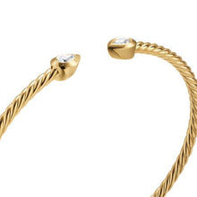 Load image into Gallery viewer, Modern Renaissance Pear Cablespira Bracelet in 18K Yellow Gold with Diamonds, 2.6mm

