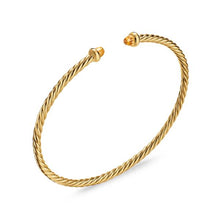 Load image into Gallery viewer, Micro Cablespira Flex Bracelet in 18K Yellow Gold with Citrine, 2.6mm
