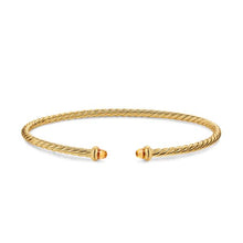 Load image into Gallery viewer, Micro Cablespira Flex Bracelet in 18K Yellow Gold with Citrine, 2.6mm
