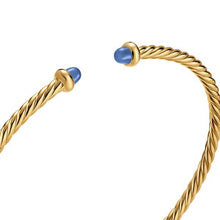 Load image into Gallery viewer, Micro Cablespira Flex Bracelet in 18K Yellow Gold with Blue Sapphires, 2.6mm
