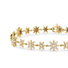 Load image into Gallery viewer, Petite Starburst Tennis Bracelet in 18K Yellow Gold with Diamonds, 8.2mm
