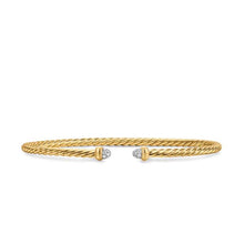 Load image into Gallery viewer, Micro Cablespira Flex Bracelet in 18K Yellow Gold with Diamonds, 2.6mm
