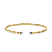 Load image into Gallery viewer, Micro Cablespira Flex Bracelet in 18K Yellow Gold with Diamonds, 2.6mm

