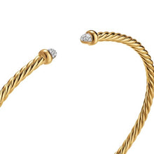 Load image into Gallery viewer, Micro Cablespira Flex Bracelet in 18K Yellow Gold with Diamonds, 2.6mm
